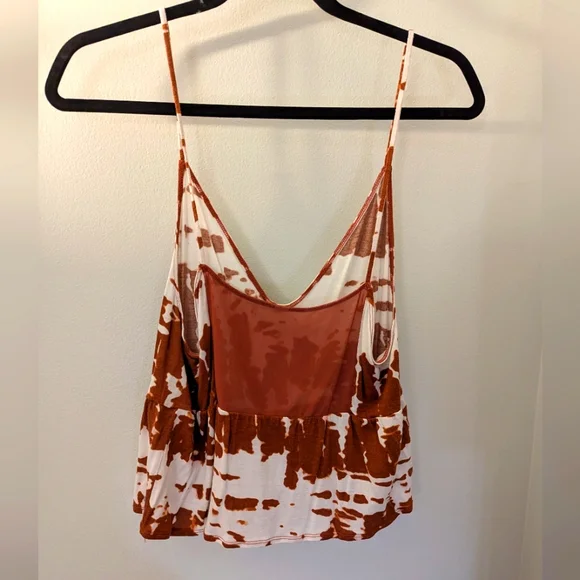 ALO Brown and White Tank with Mesh Back Women's Size Medium - Picture 2 of 9